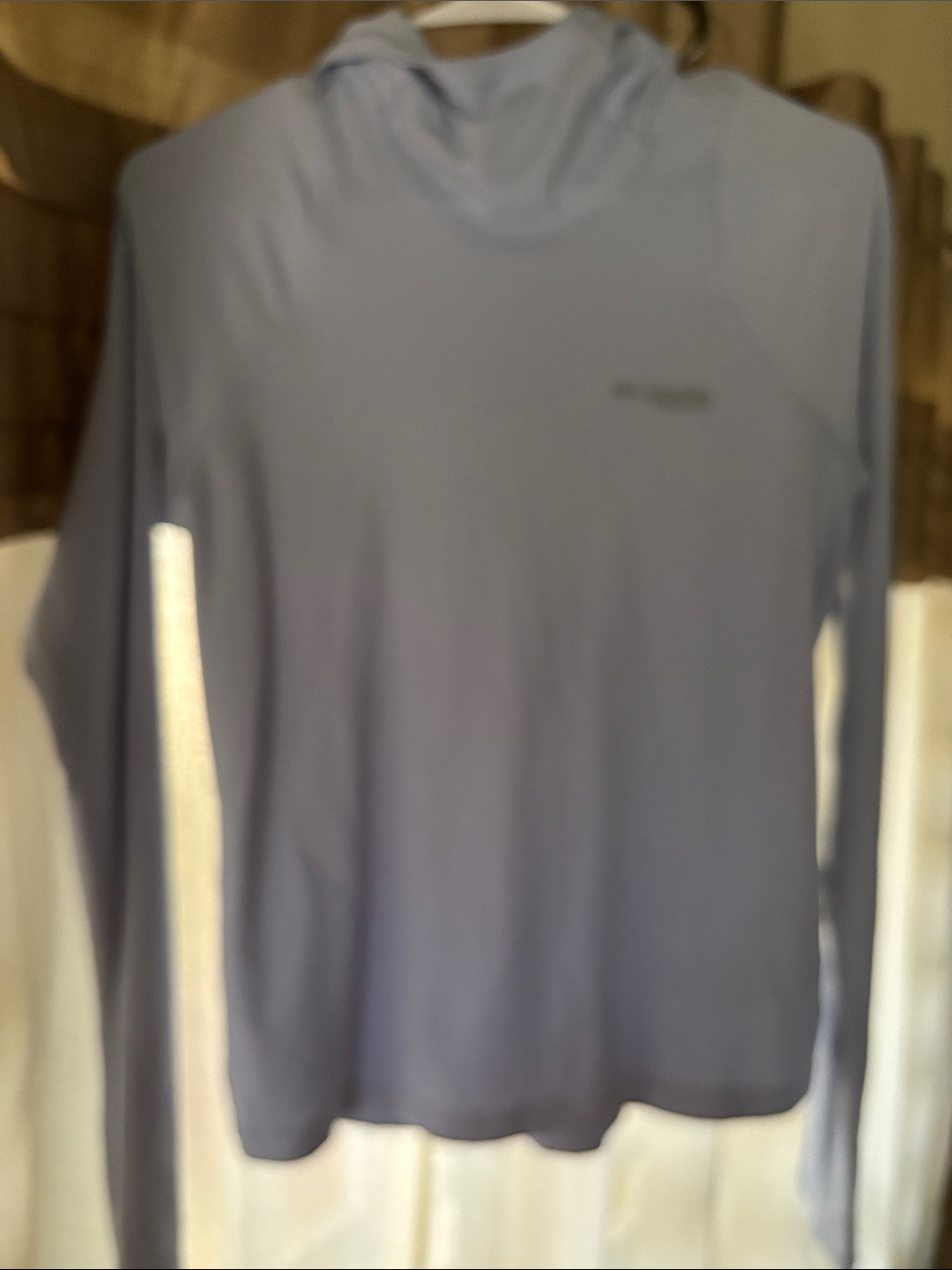 Columbia Light Blue Hooded Performance Top